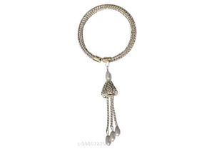 Pearl &amp; Crystal Tassel Bracelet