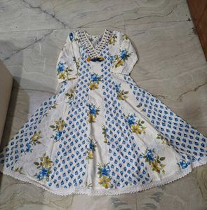 Floral Print Anarkali Kurta Set