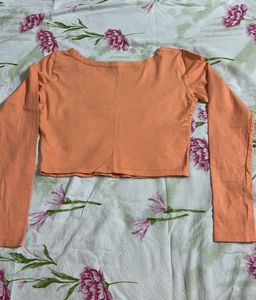 Peach Crop Top