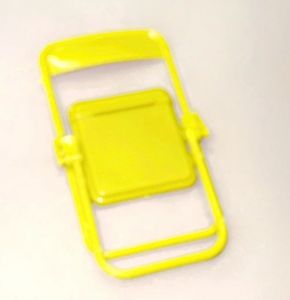 A miniature yellow folding chair Stand