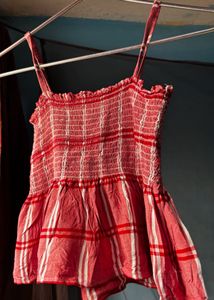 Red crop top