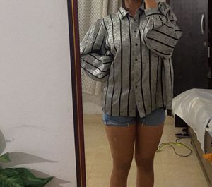 Silver oversize shirt💕