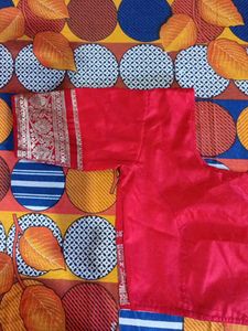 red and golden blouse