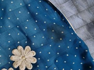 blue georgette saree