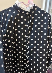 Polka Dot Dress with Ruffle
