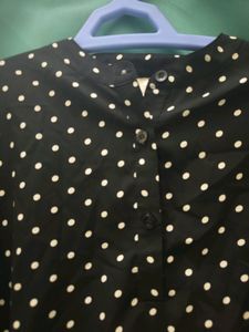 Cute Black Polka Dot Top