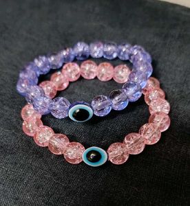 Evil Eye Beaded Bracelets (Set of 2)
