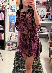 Floral Velvet Mini Dress