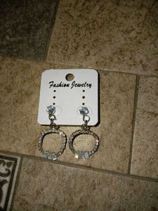 Sparkling Circle Drop Earrings