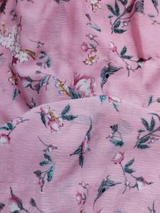 Pink Floral Long Sleeve Dress