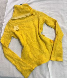 🎁Buy1 Get1 Free Yellow Turtleneck Sweater (
