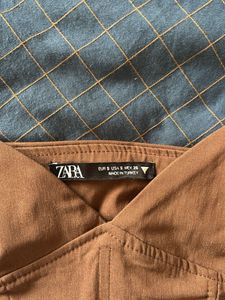 Zara Brown Corset Top