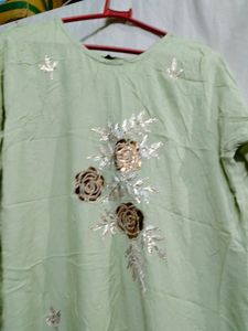 Off White Kurta With Garara