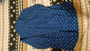 Blue Patterned Men's Shirt