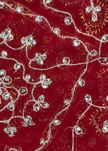 Elegant Red Floral Saree