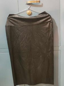 Shein Faux Leather Midi Skirt