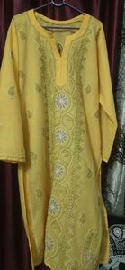 chikankari cotton kurti