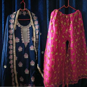 Bridal Dress With Heavy Garara