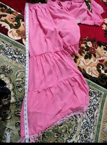 Full Work Kurti With Palazzo And Dupatta