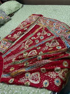 Red Embroidered Lehenga Choli