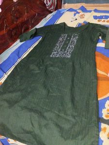 GREEN KURTHA PLAZA SET