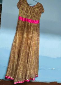 Pink And Beige Occasion Wear Dress