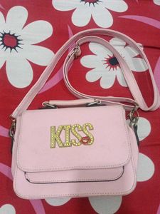 Pink 'Kiss' Crossbody Bag