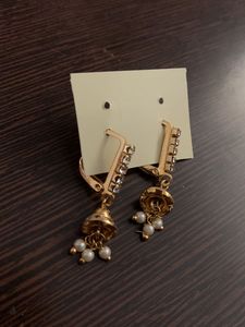 Golden Diamond Jhumka