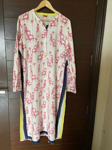 Off white Printed Kurta from (W)18(xxxl)