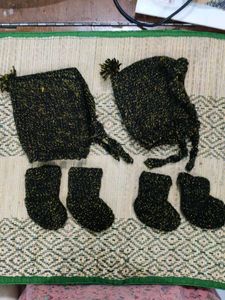 Hand-Woven Cap & Socks Set - 2