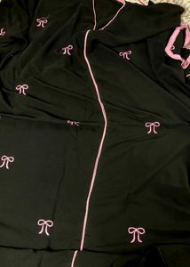 Elegant Bow Abaya(Black)