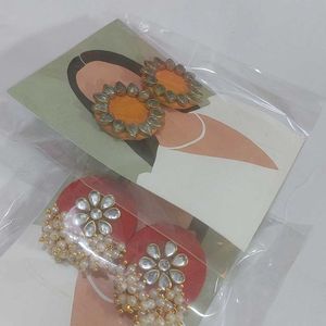 Combo of 2 pairs Ethnic stylish earrings studs