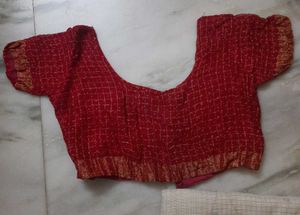 Embroidered Kota  Saree With Blouse