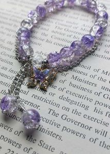 Fancy Purple Bracelet With Royal Butterfly