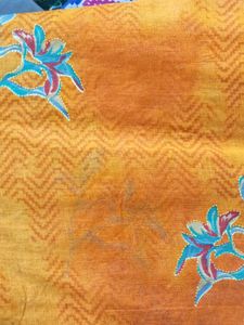 Orange Printed Sari