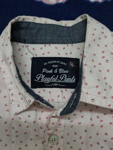 Light Pink Full Sleeves Boys Shirt