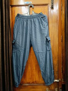 Stylish Blue Cargo Pants Unisex Wear