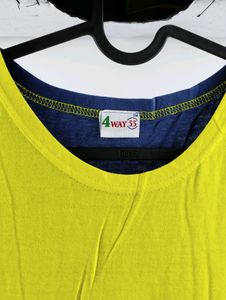 Colour Block Tshirt (Dark Blue)