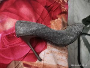 Shimmery Pointed-Toe Stilettos