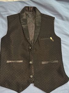 Black Polka Dot Waistcoat
