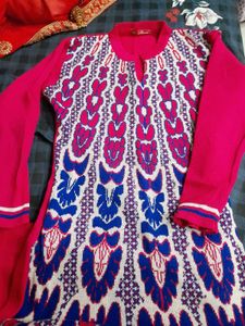 Pink woolen Kurta