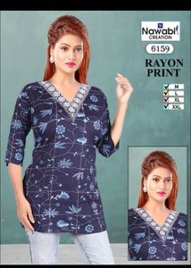 Rayon Print Tunic Top