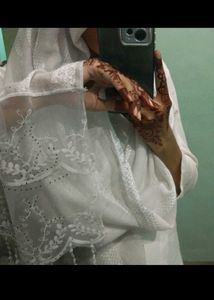 Elegant Ethnic white hijab