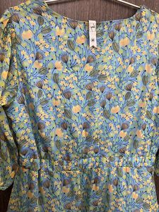 Beautiful Blue Green A Line Dress