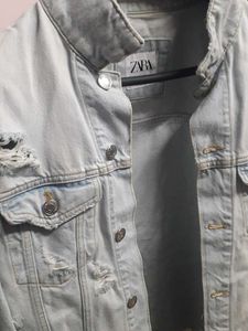 Zara Distressed Denim Jacket