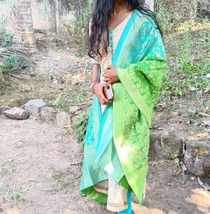 Suit With Banarasi Dupatta