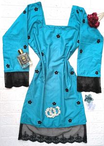 Corset Back Long Kurti🩵