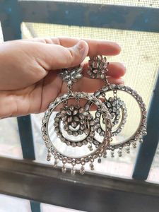 Oxidized Chandbali