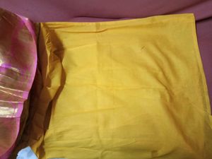 1-TimeUsed Elegant YellowLehenga With PinkBlouse