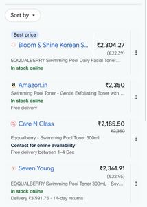 Eqqualberry Swimming Pool Toner